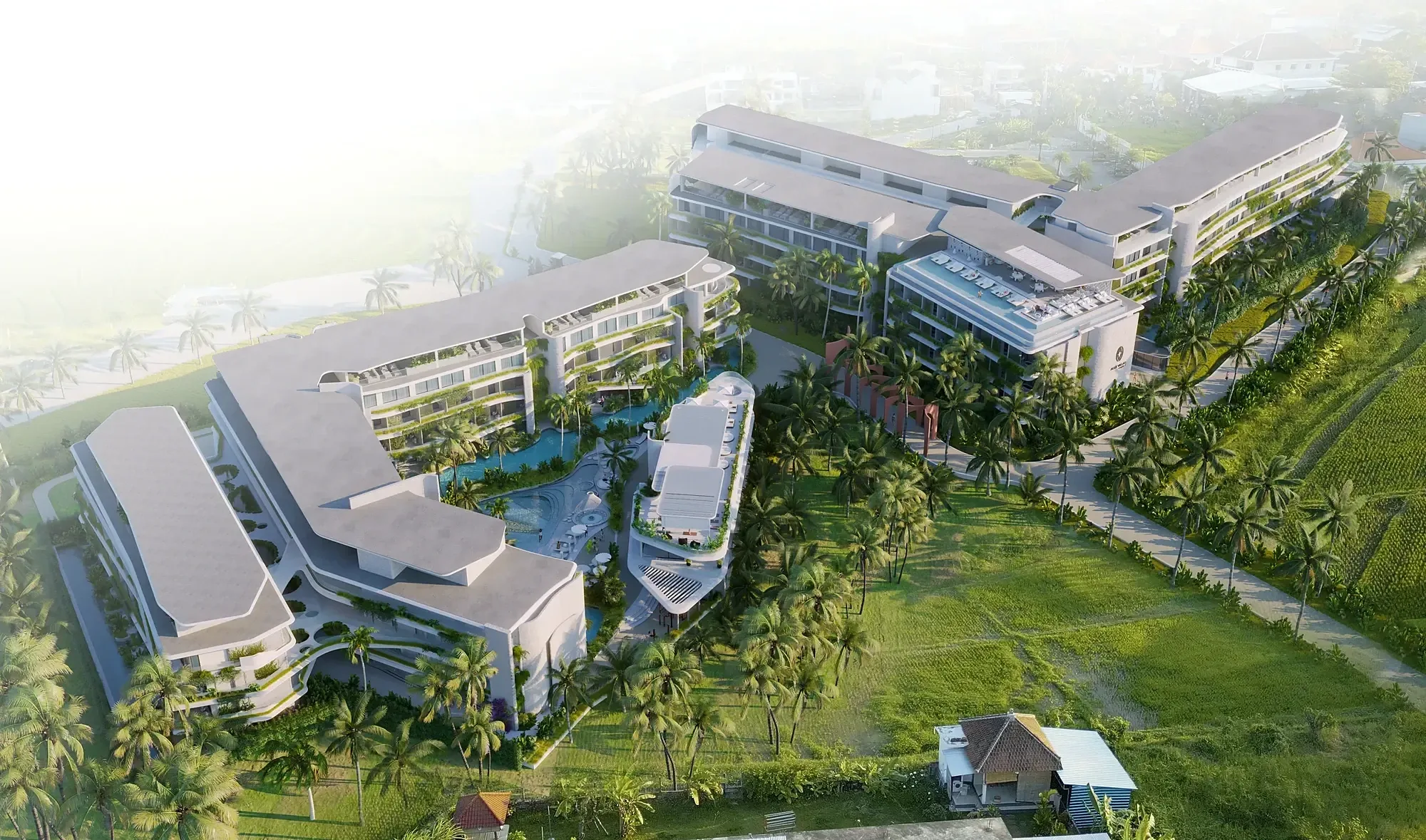 The layout of the Alex Villas 7 complex from above