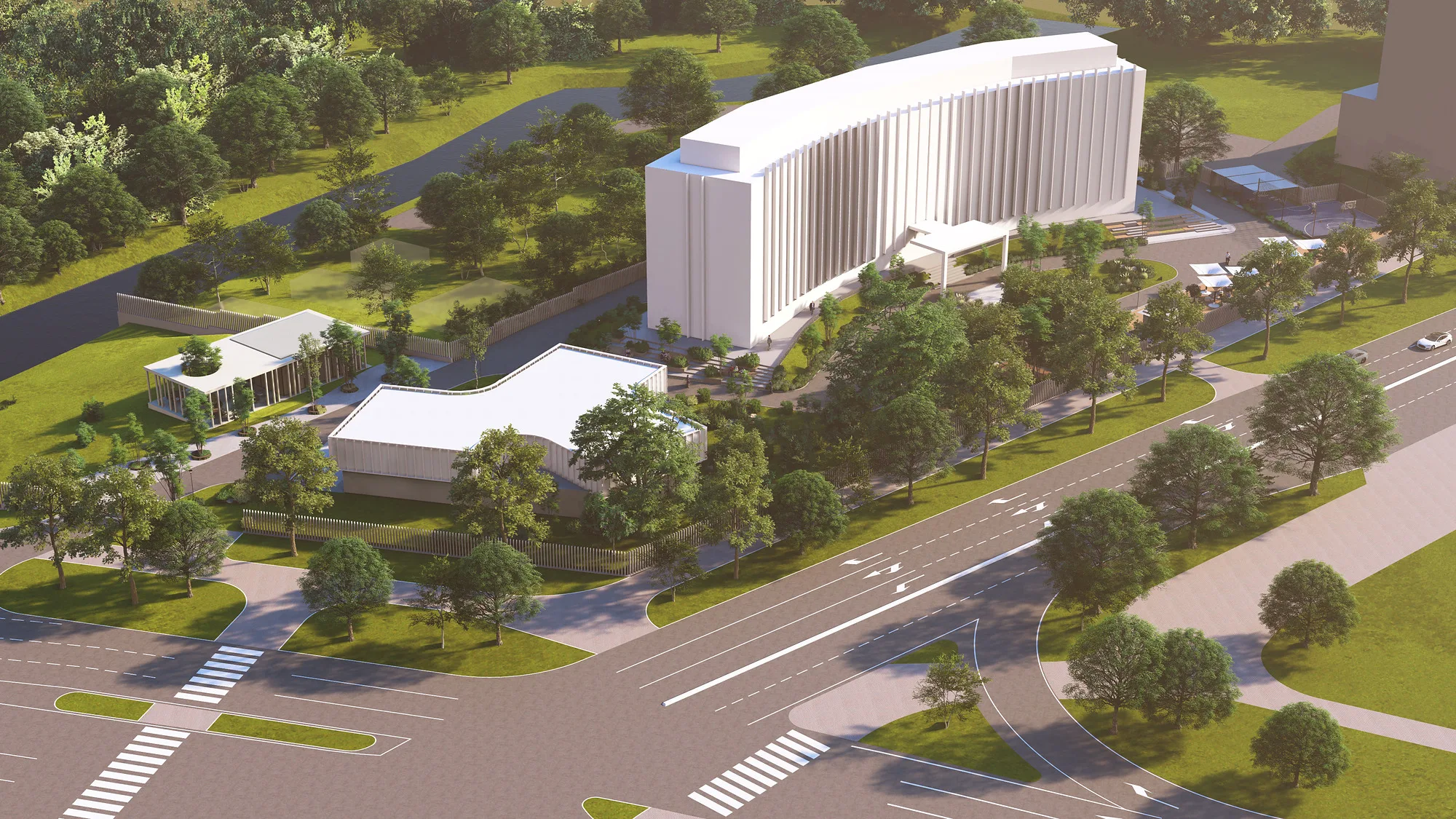 Arizona University campus landscape render: the campus from above — SAD studio