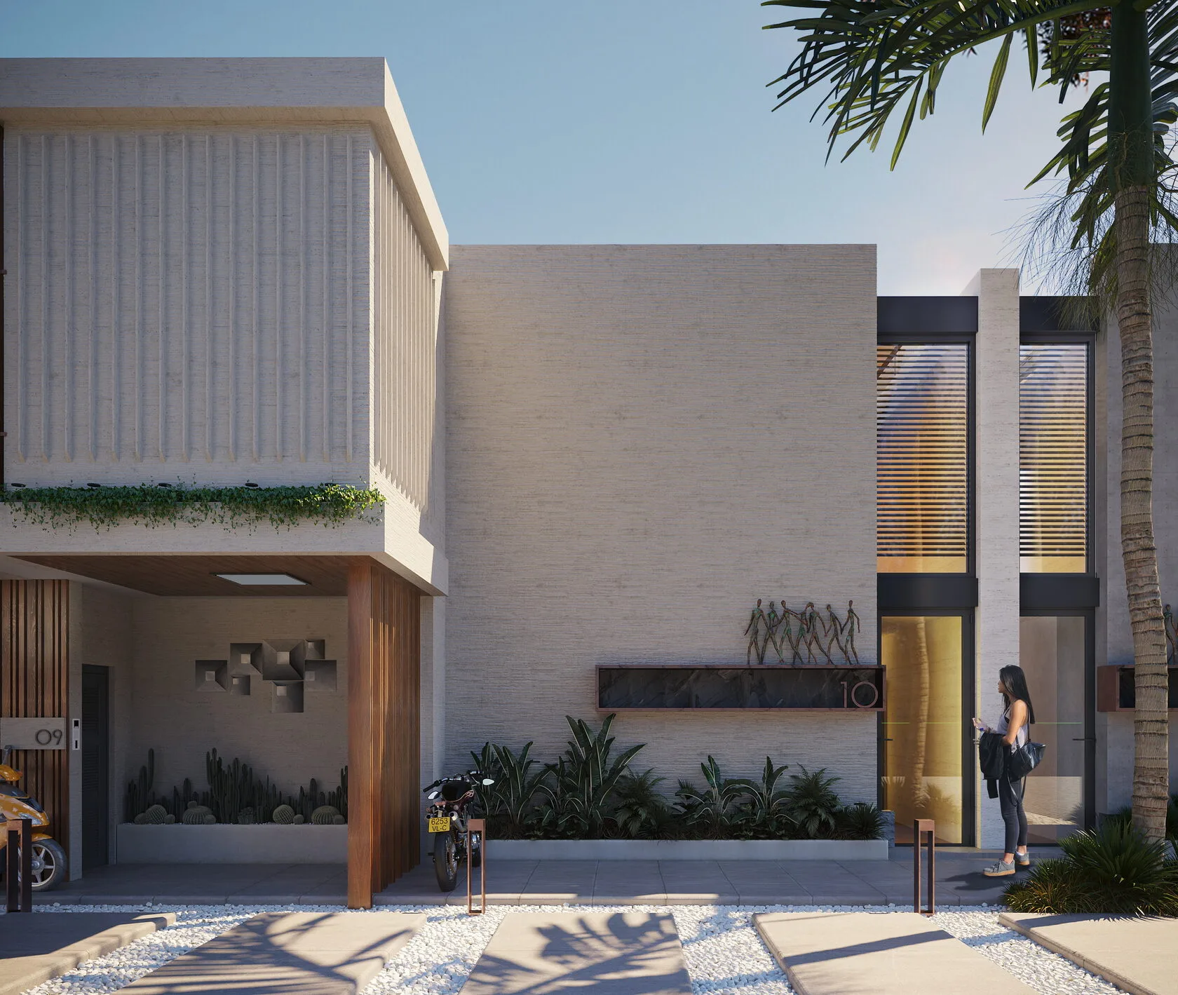 Berawa Villas and Apartments in Bali: the entrance to a two-bedroom villa — SAD studio