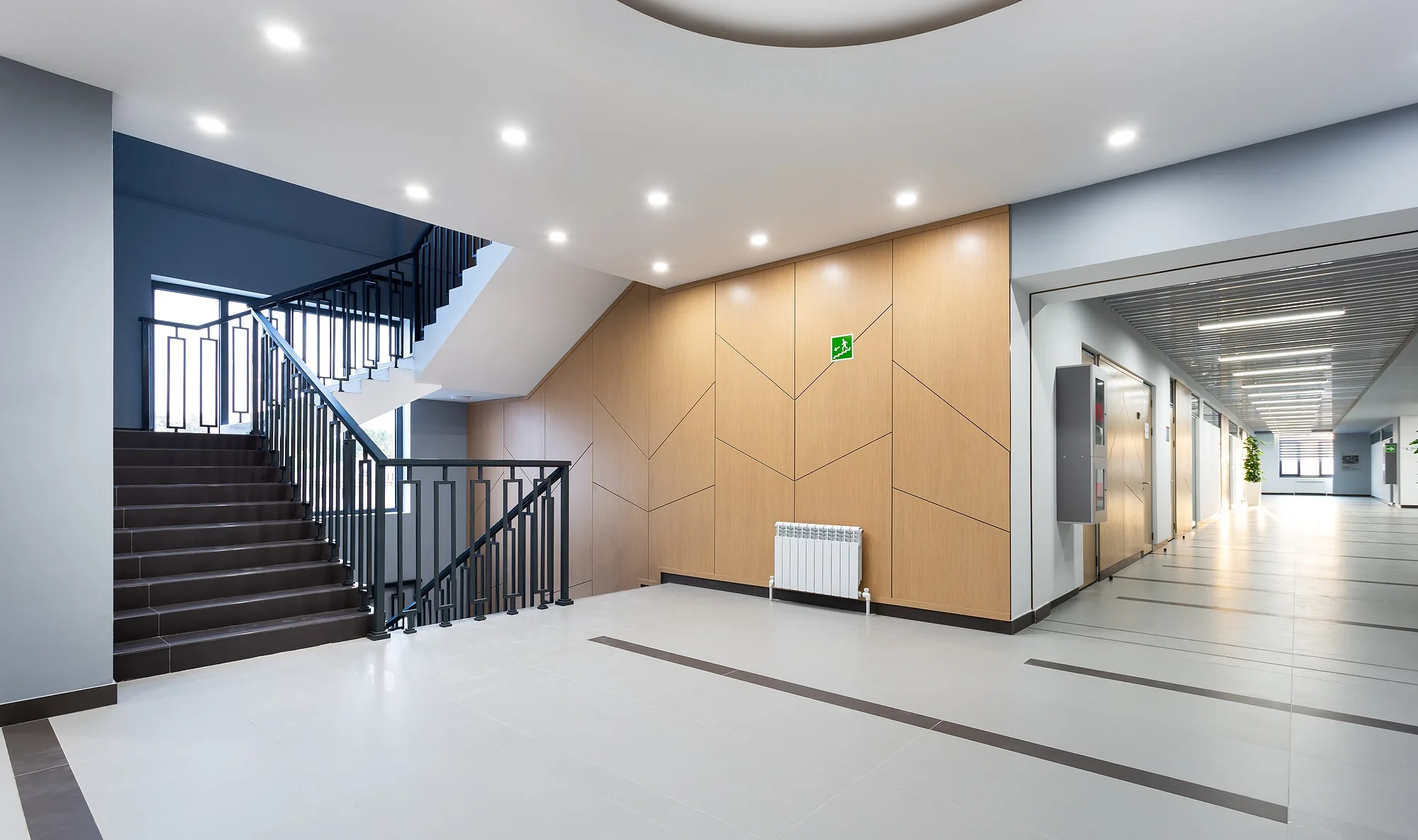The stair between teaching floors