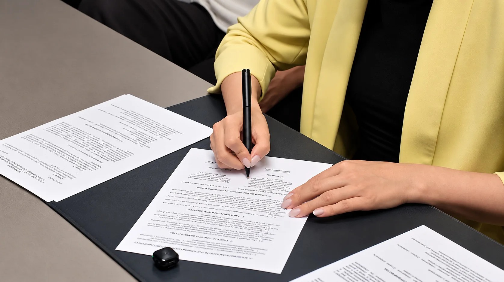 Signing a partnership agreement with SAD: documents on the meeting room table