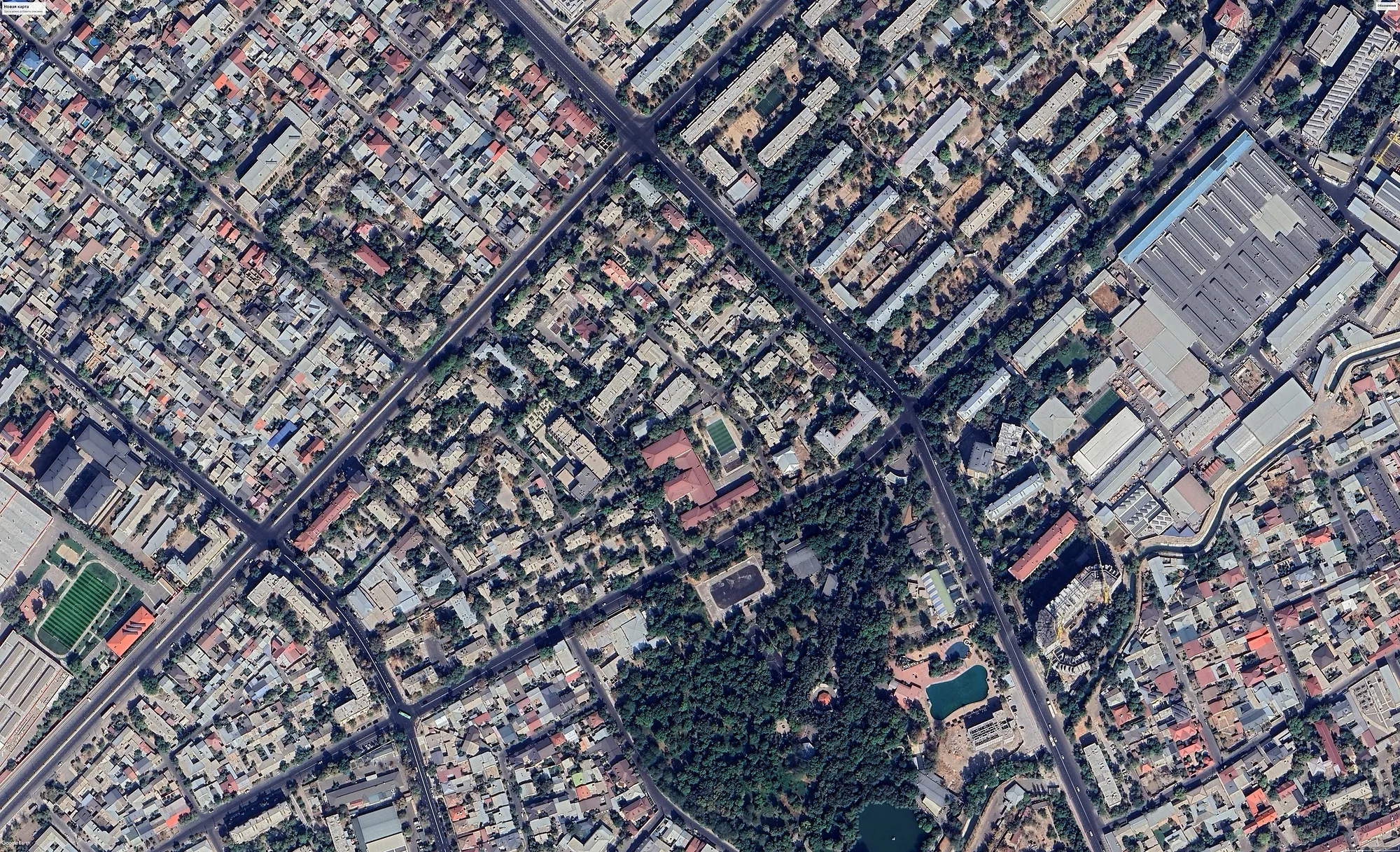 Aerial survey of the existing mahalla fabric before regeneration