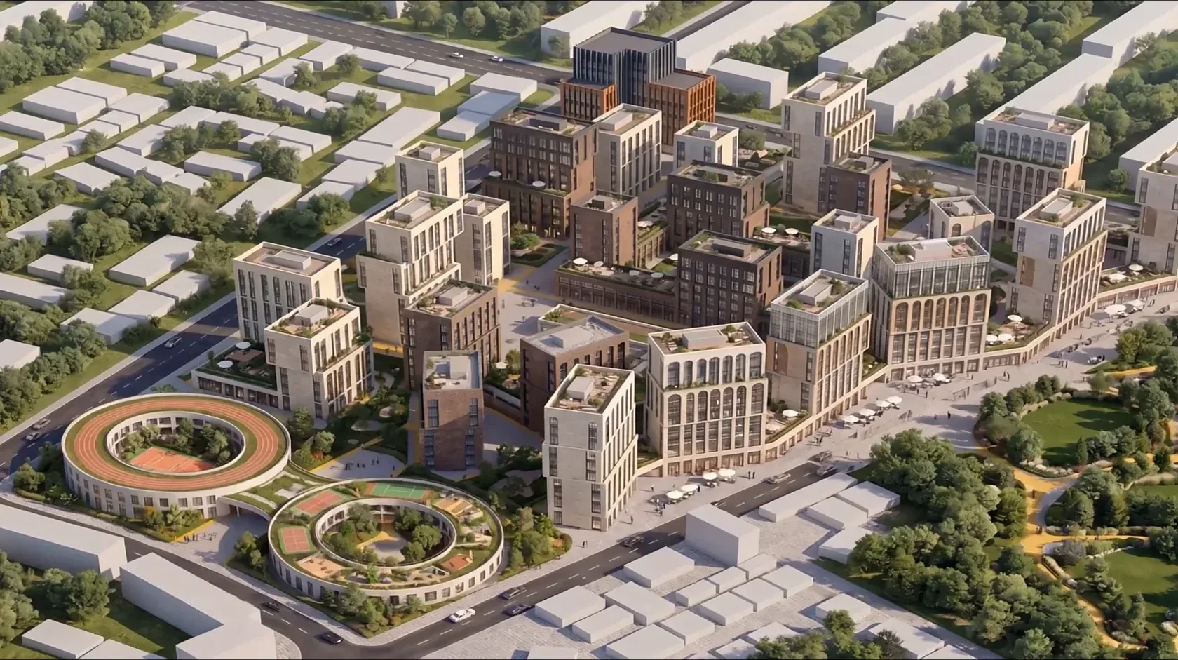 The Abdurauf Fitrat mahalla redevelopment in Tashkent: the quarter from above