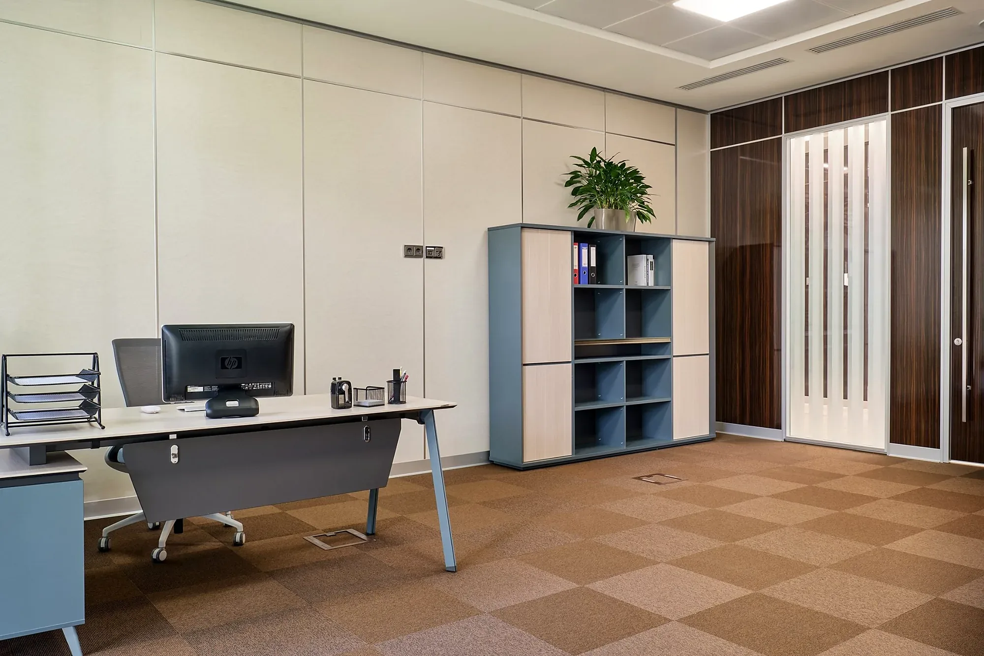 An office with its storage system