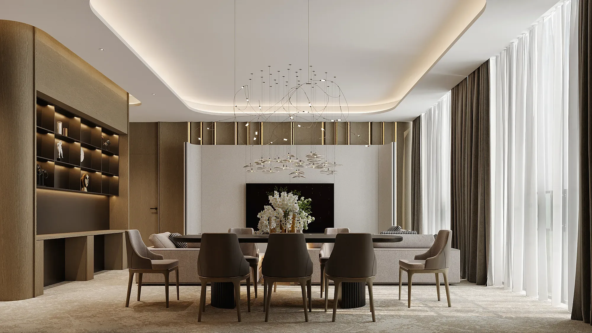 The presidential suite: the living room