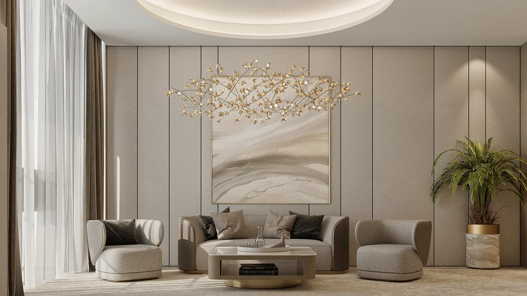 A luxe room: the sitting area
