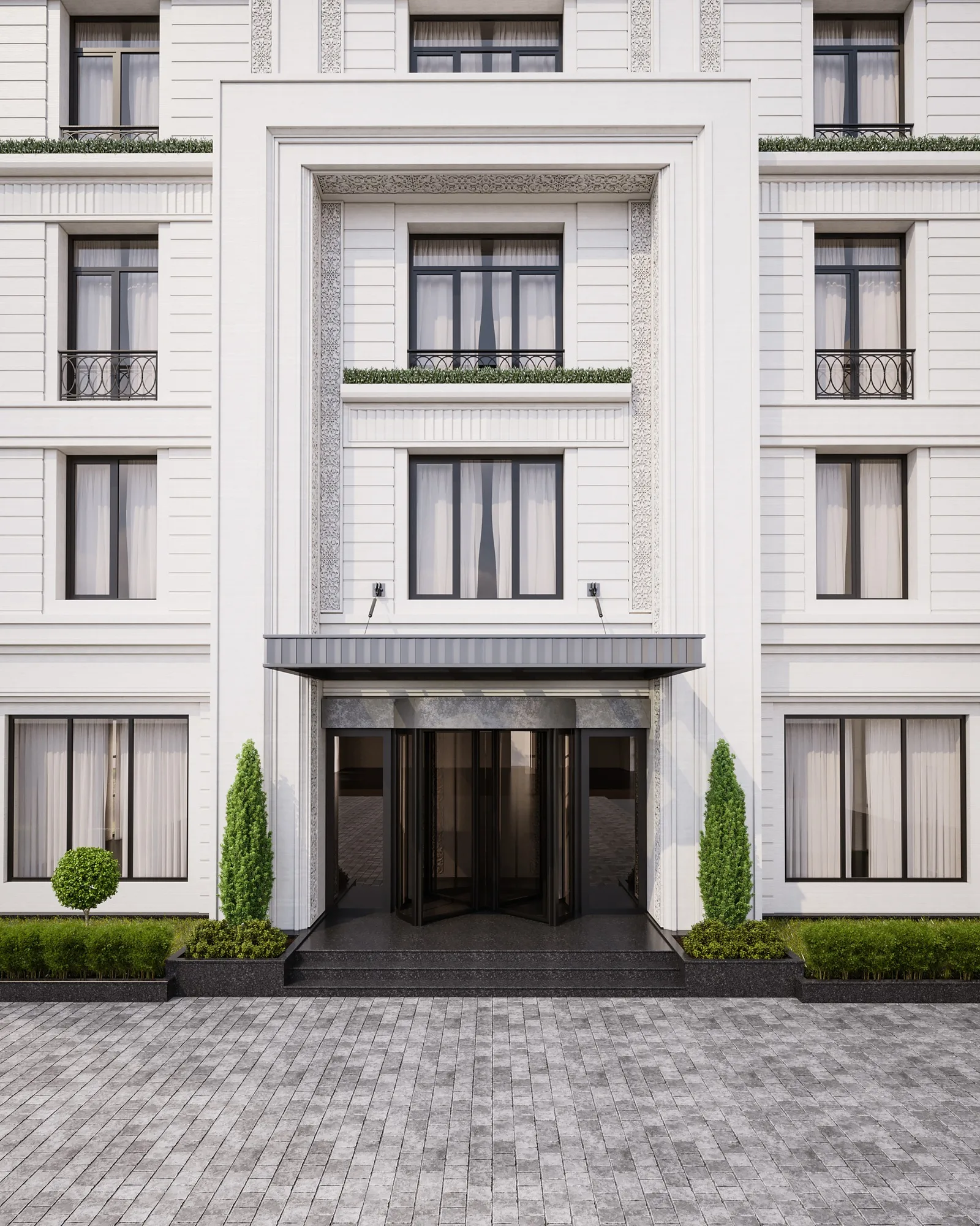 Private hotel in Tashkent: the entrance — SAD studio