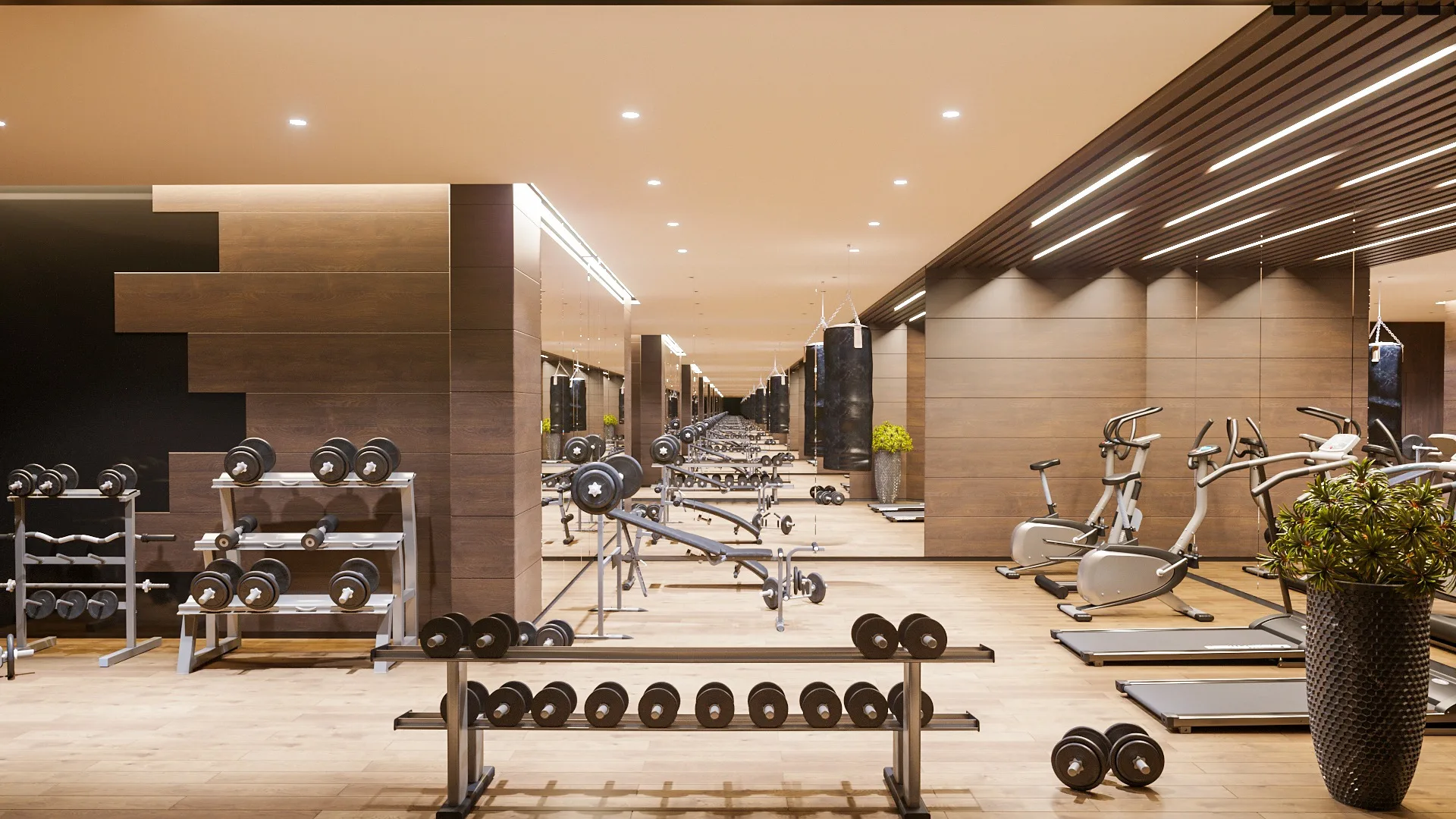 Sagbon hotel in Tashkent: the gym — SAD studio