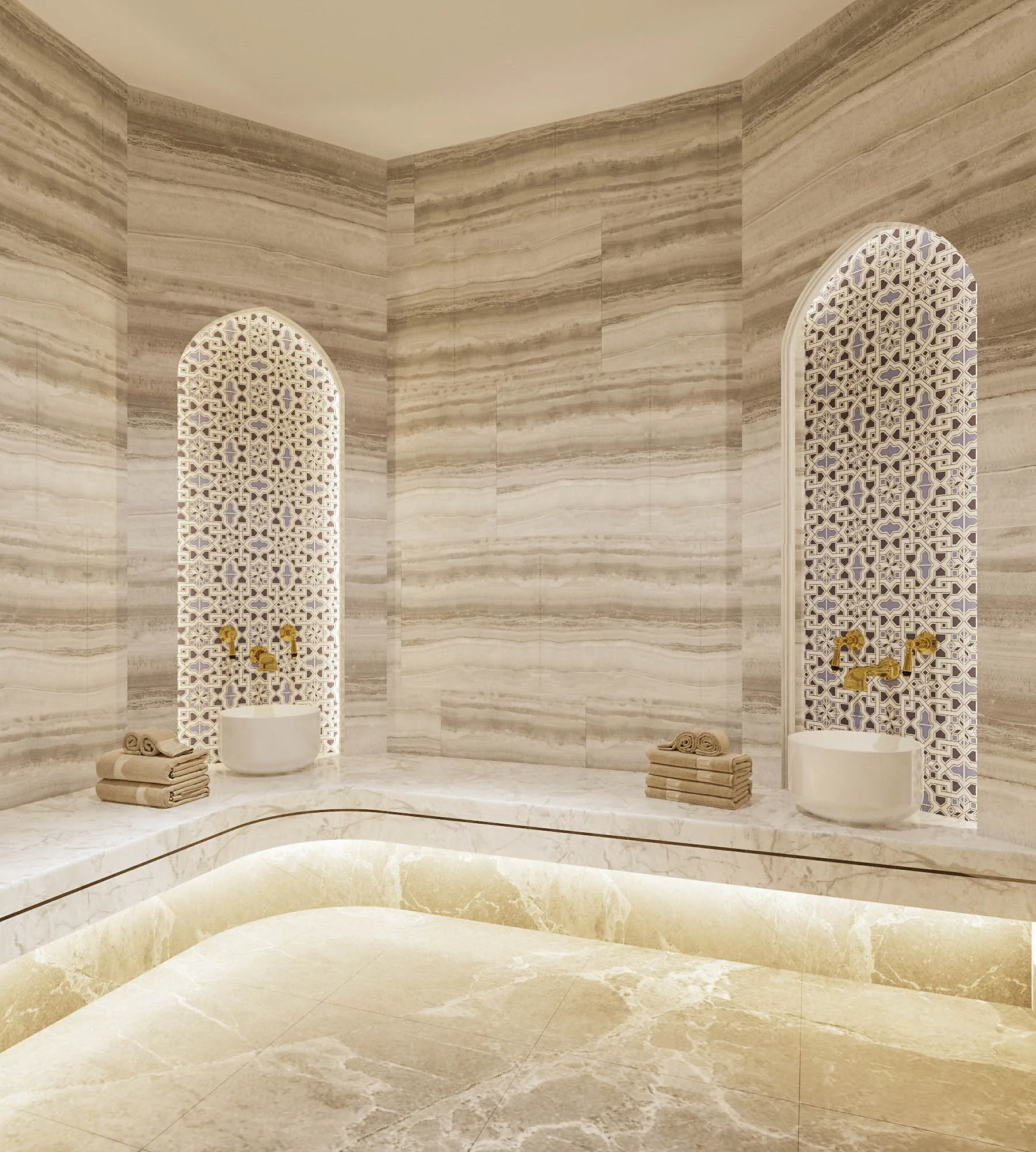 Sagbon hotel in Tashkent: the marble hammam — SAD studio