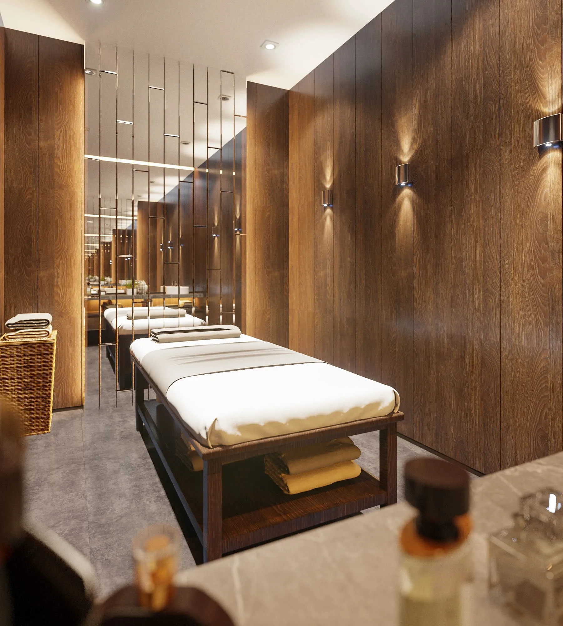 Sagbon hotel in Tashkent: a spa massage room — SAD studio