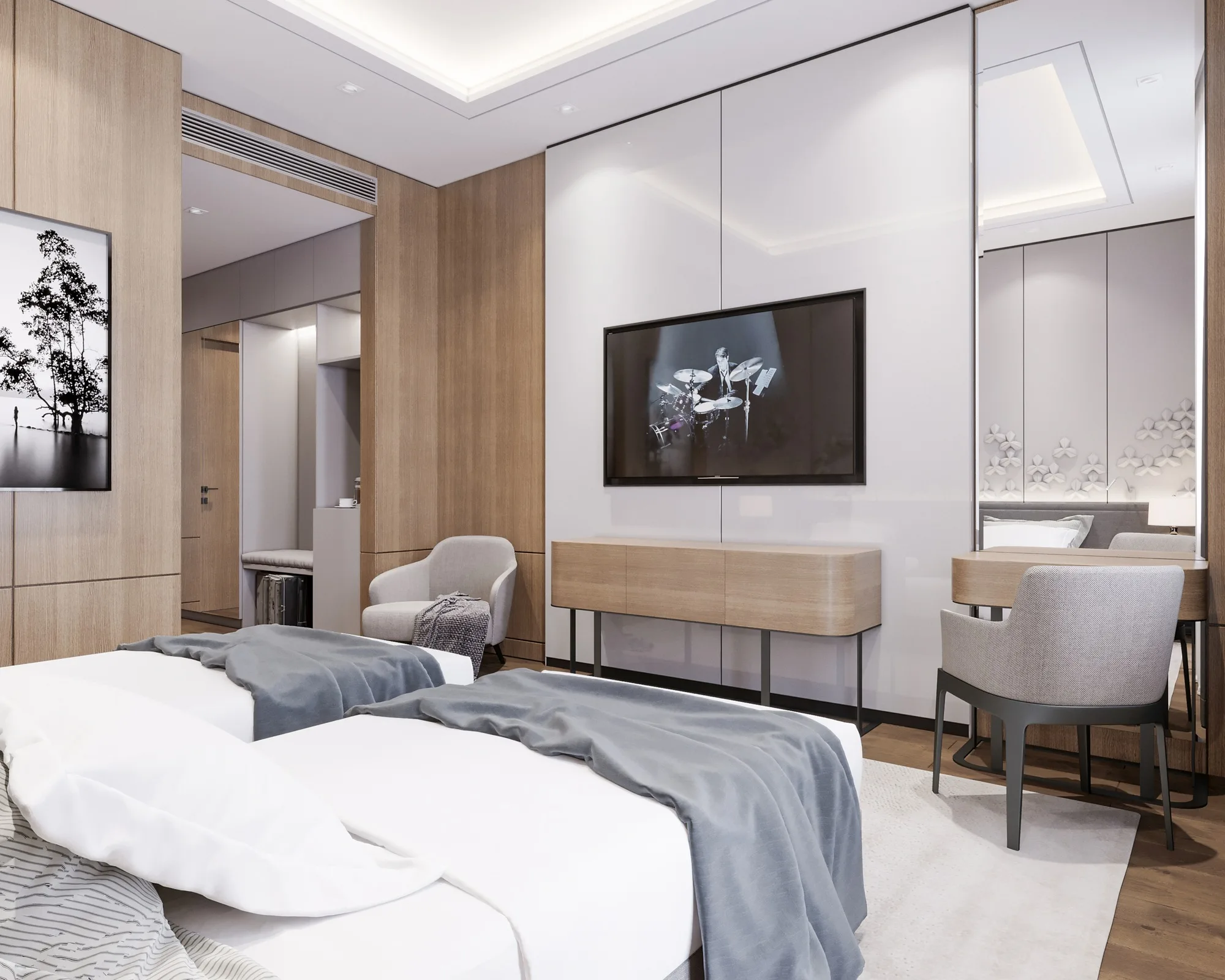 Sagbon hotel in Tashkent: a twin room — SAD studio