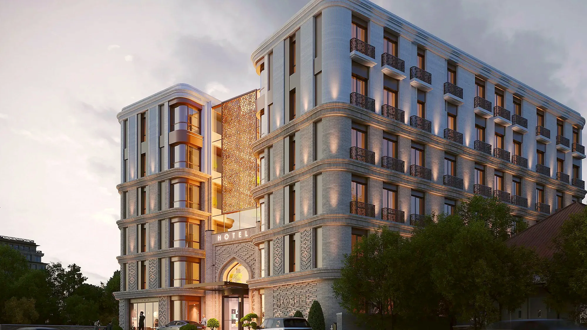 Hotel concept in Bukhara: massing and site strategy before design begins