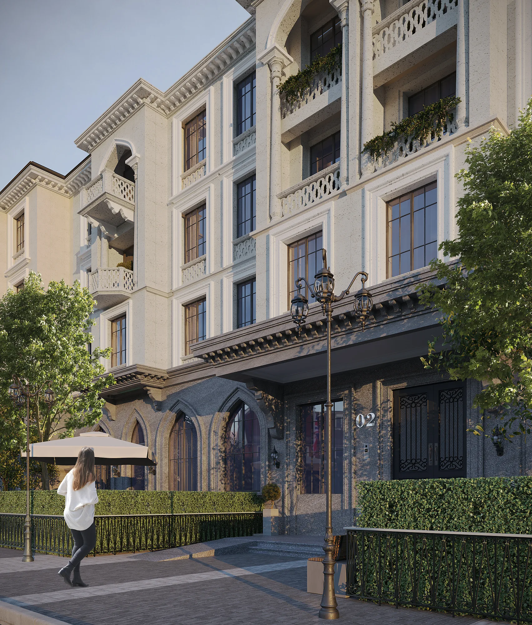 Street between Sheron residential sections