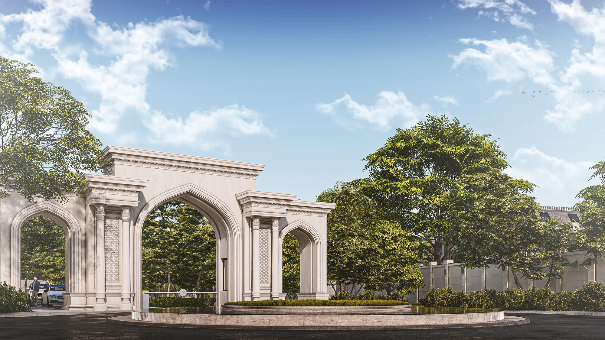 Entrance arch of the Sheron quarter
