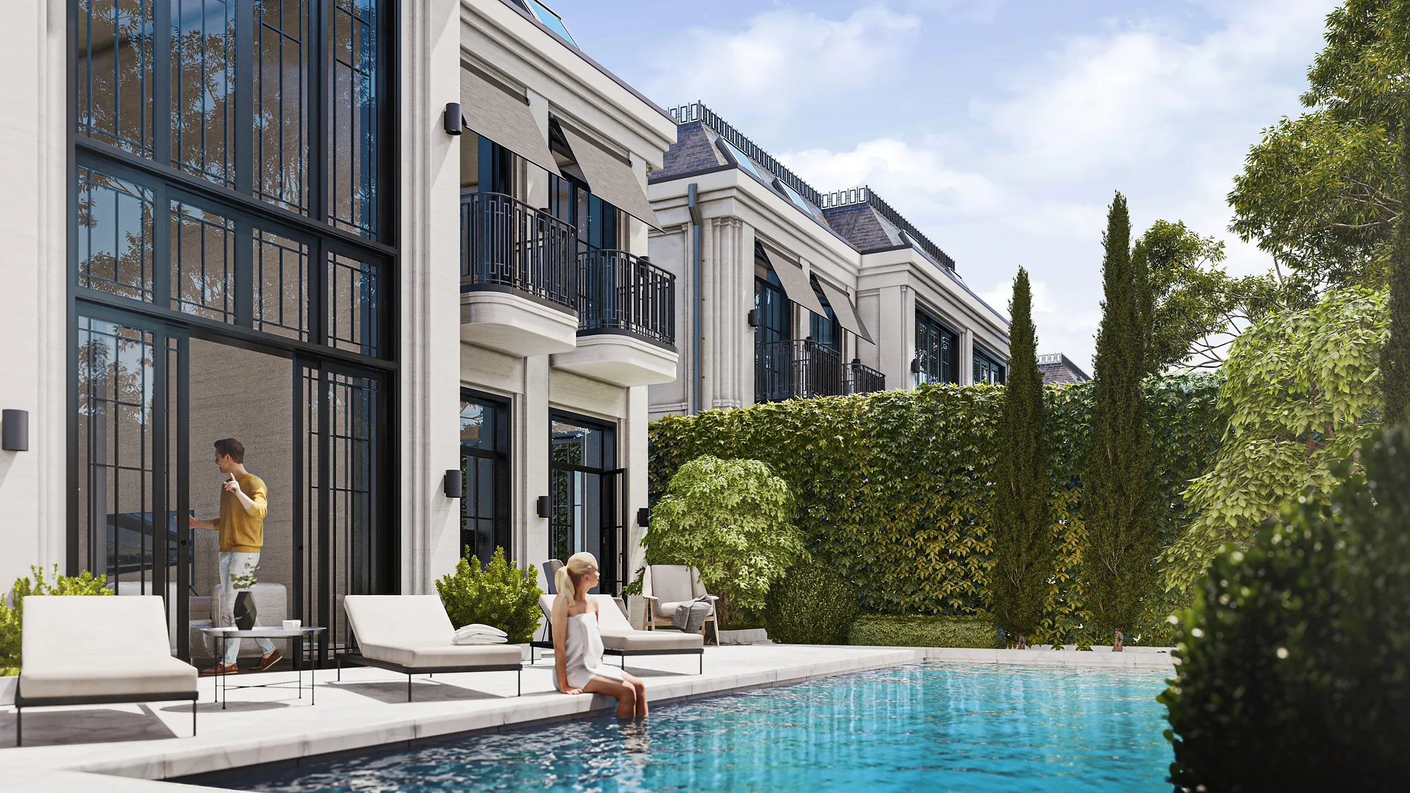 Private pool at a Sheron villa