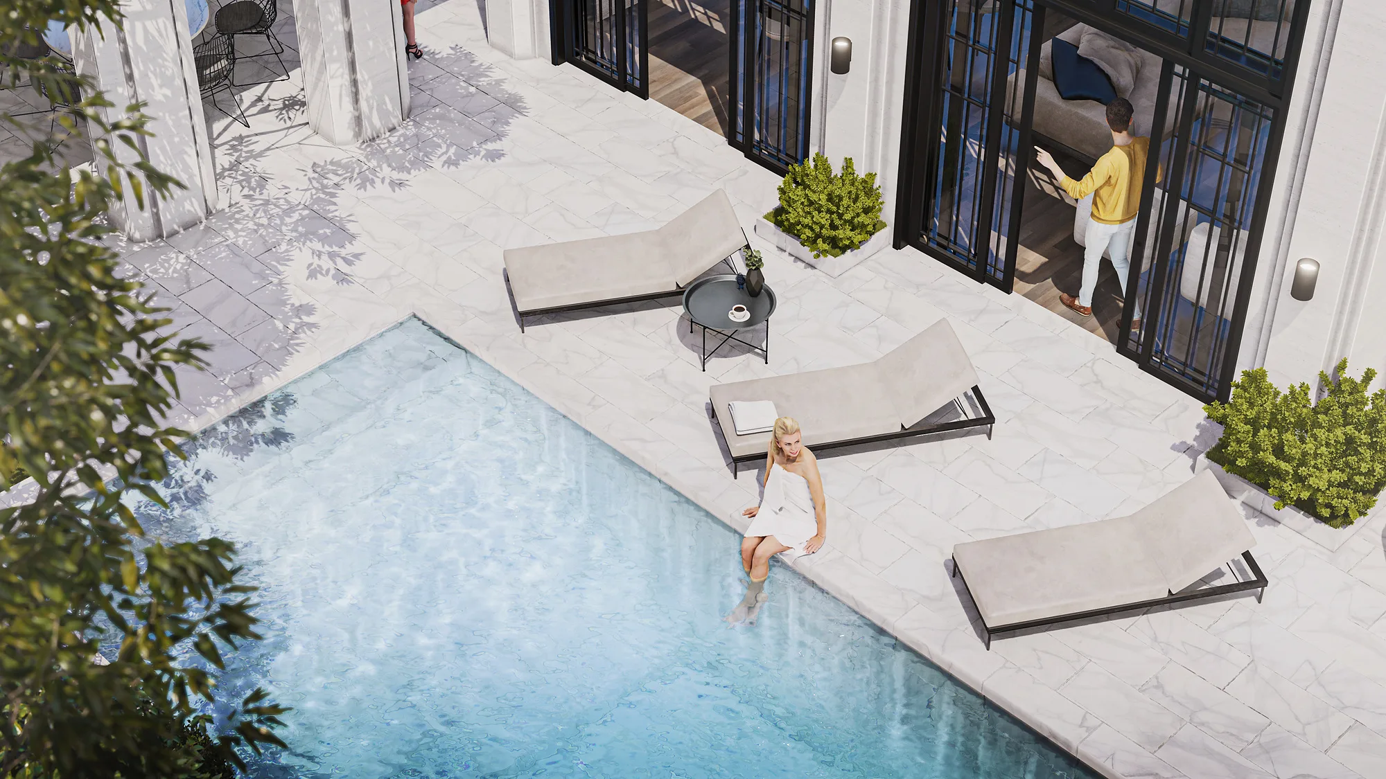 Sheron villa pool from above