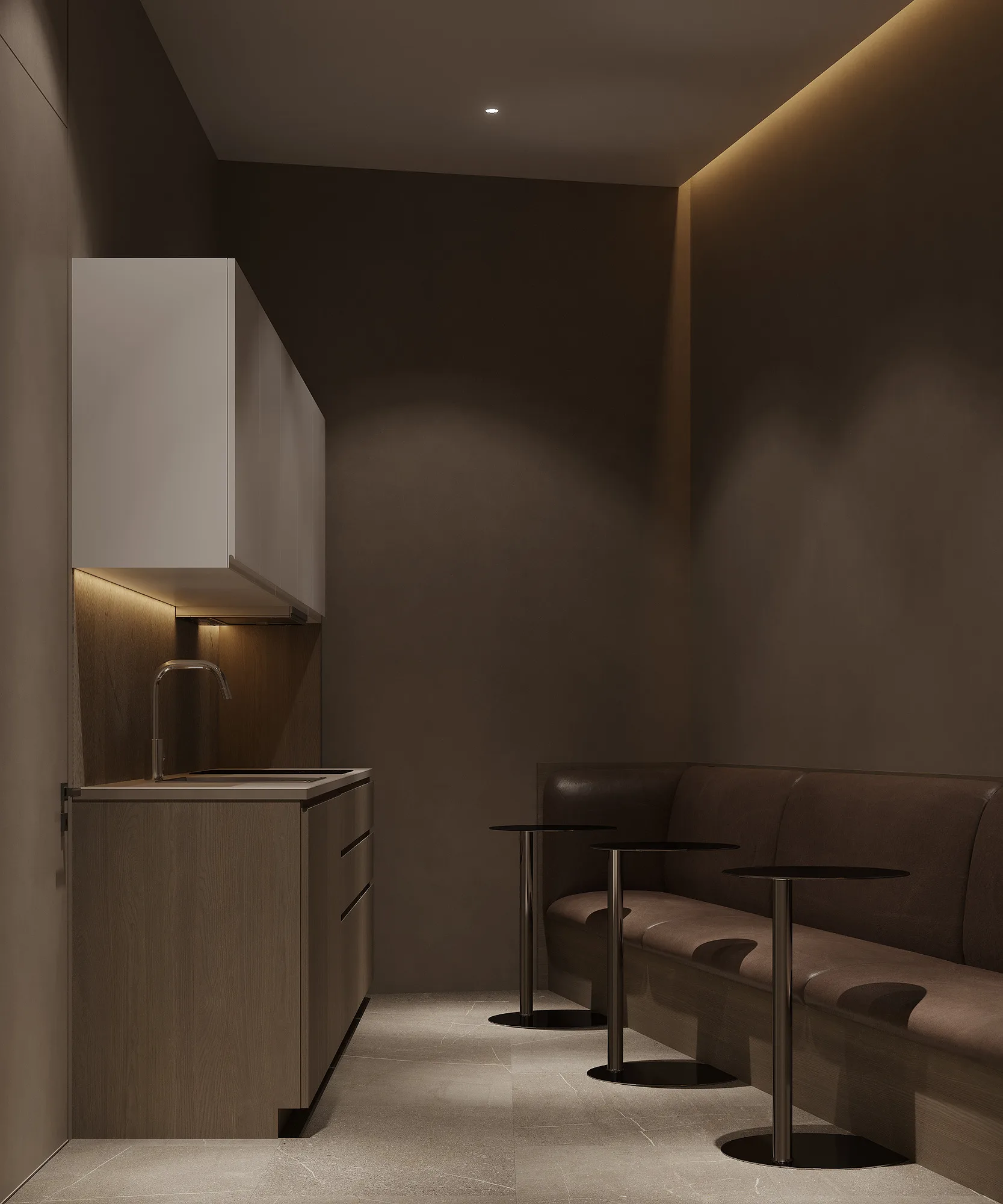 Spa interior render: relaxation room — SAD studio