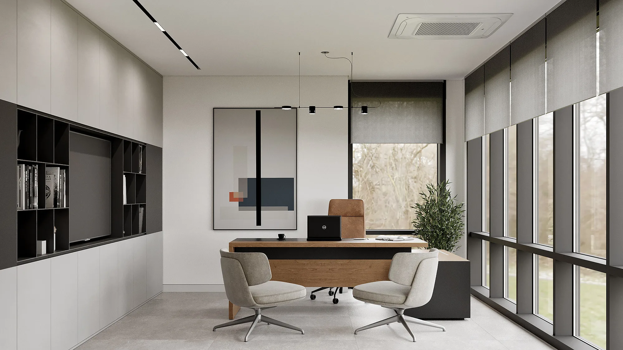SWIXX office render: directorʼs office — SAD studio
