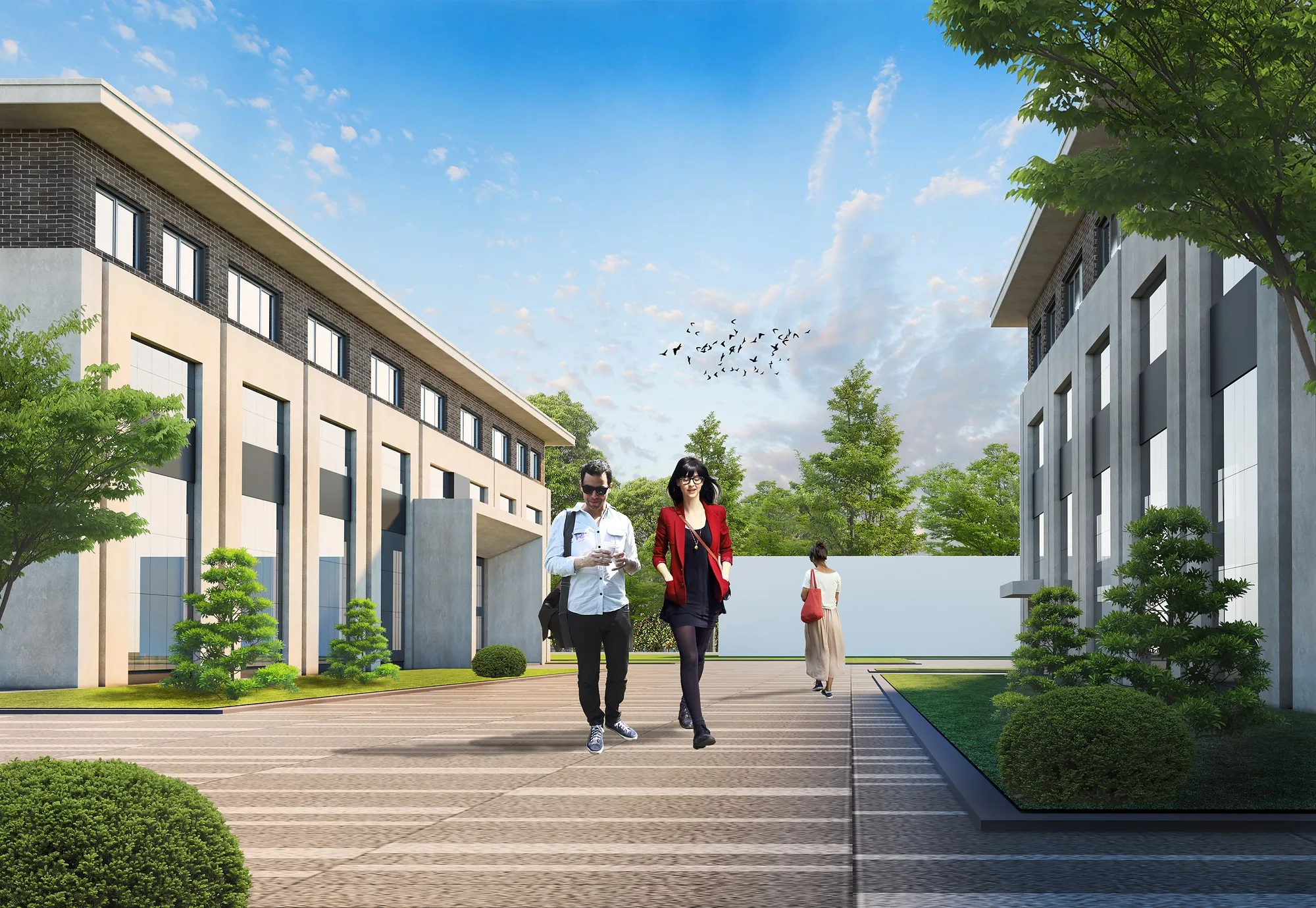University campus in Tashkent: an alley between the blocks — SAD studio