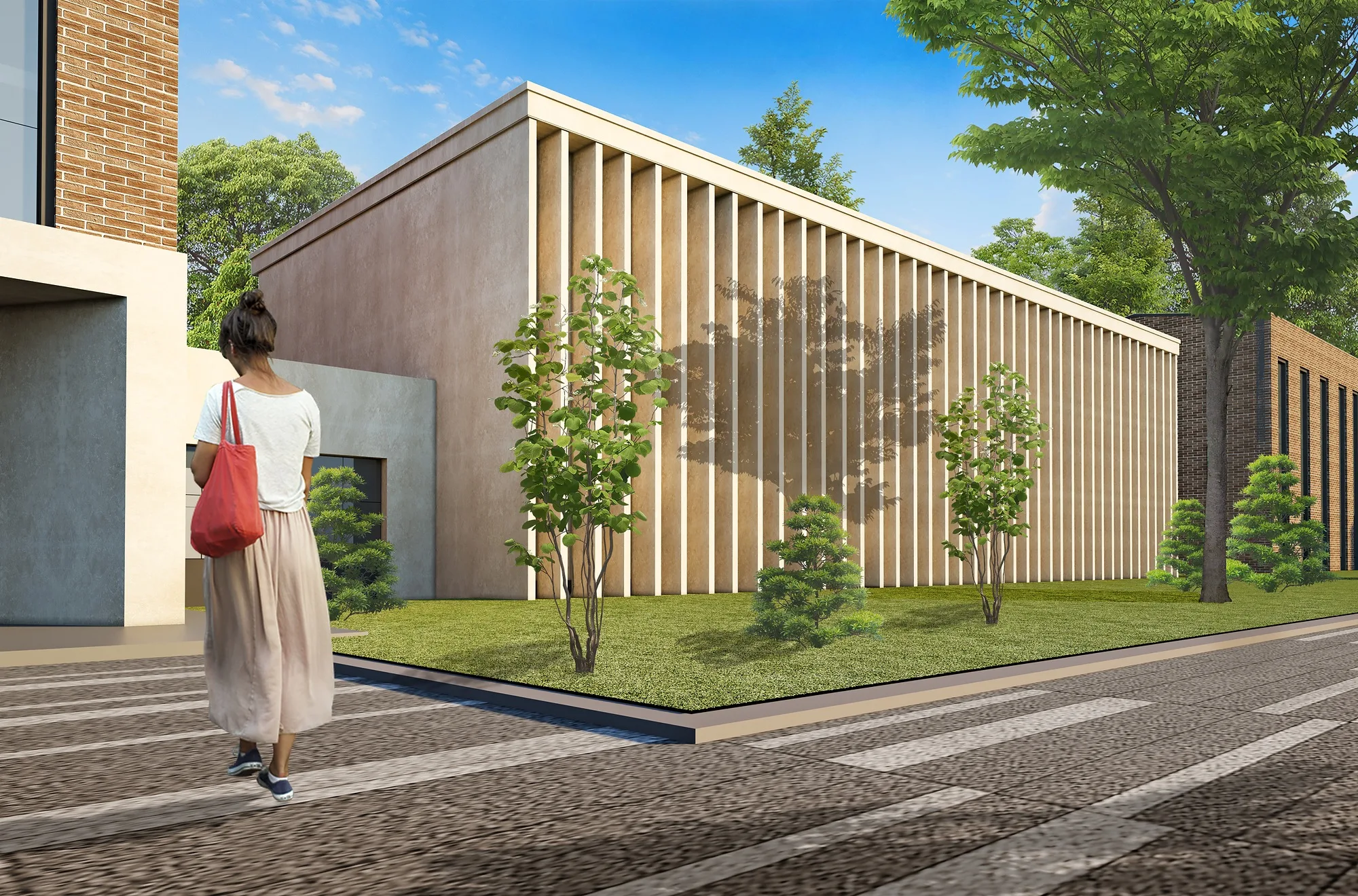University campus in Tashkent: a pavilion with vertical fins — SAD studio