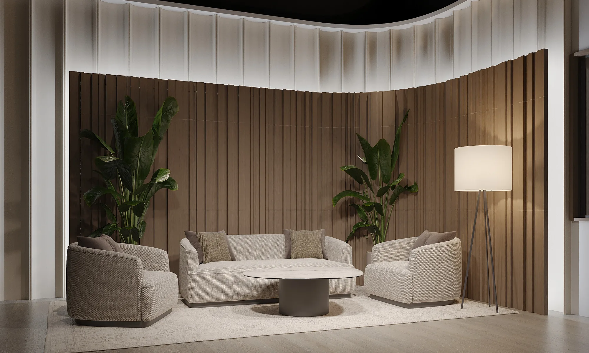 UzReport TV studios render: Giybat boʻlib qolmasin set — SAD studio